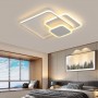 PLAFONIERA LED LUCE CALDA LAMPADARIO 3 QUADRATI 48 WATT QUADRATO MODERNO