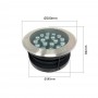 FARETTO CARRABILE CALPESTABILE SEGNAPASSI DA TERRA 18 W LED LUCE CALDA IP67