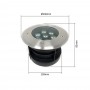 FARETTO DA TERRA CALPESTABILE SEGNAPASSI CARRABILE 7 WATT LED LUCE CALDA IP67