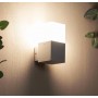 APPLIQUE CUBO LAMPADA DA PARETE MURO ESTERNO PORTALAMPADA E27 IP44 BIANCO