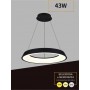 LAMPADARIO LED A SOSPENSIONE REGOLABILE 3 COLORI LUCE BIANCA CALDA NATURALE 43 W