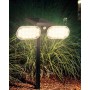 FARO 32 LED LUCE CALDA FARETTO PANNELLO SOLARE SENSORE CREPUSCOLARE PER GIARDINO