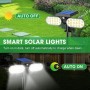 FARO 32 LED LUCE CALDA FARETTO PANNELLO SOLARE SENSORE CREPUSCOLARE PER GIARDINO