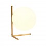 LAMPADA DA TAVOLO 1 SFERA LUME SUPPORTO ABAT JOUR BRONZO G9 D34