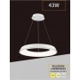 LAMPADARIO LED A SOSPENSIONE REGOLABILE 43 W 3 COLORI LUCE BIANCA CALDA NATURALE