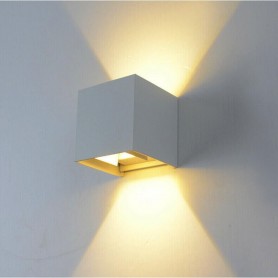 APPLIQUE A PARETE FARETTO 52 LED LUCE CALDA 22 WATT ESTERNO INTERNO IP65 ES66GC