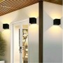 APPLIQUE A PARETE FARETTO 52 LED LUCE CALDA 22 WATT ESTERNO INTERNO IP65 ES66NC