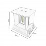 APPLIQUE A PARETE FARETTO 52 LED LUCE CALDA 22 WATT ESTERNO INTERNO IP65 ES66NC