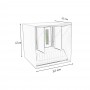 APPLIQUE A PARETE FARETTO 52 LED LUCE CALDA 22 WATT ESTERNO INTERNO IP65 ES66NC