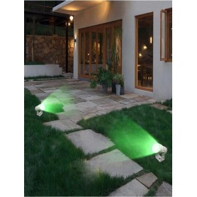 FARETTO LED LUCE VERDE COB 3.5 W PROIETTORE DA GIARDINO TERRA STAFFA A PARETE