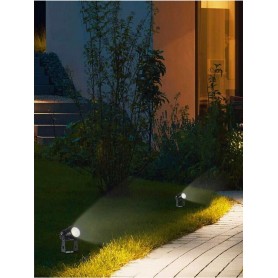 FARETTO LED LUCE CALDA COB 3.5 W PROIETTORE DA GIARDINO TERRA STAFFA A PARETE