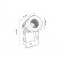 FARETTO LED LUCE CALDA COB 3.5 W PROIETTORE DA GIARDINO TERRA STAFFA A PARETE