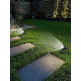 FARETTO LED LUCE BIANCA COB 3.5 W PROIETTORE DA GIARDINO TERRA STAFFA A PARETE