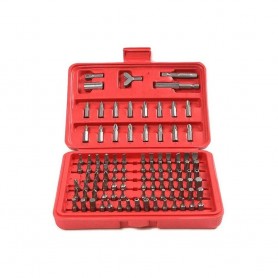 KIT 100 INSERTI PER AVVITATORE A BATTERIA PUNTE TORX TAGLIO STELLA ADATTATORE