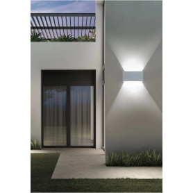 APPLIQUE LED LUCE BIANCA LAMPADA DA PARETE DOPPIA EMISSIONE FARETTO 24 W BIANCO