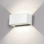 APPLIQUE LED LUCE NATURALE LAMPADA A PARETE DOPPIA EMISSIONE FARETTO 24 W BIANCO