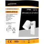 APPLIQUE A PARETE FARETTO ORIENTABILE ATTACCO GU10 LAMPADA X MURO ESTERNO BIANCO
