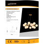 LAMPADARIO A SOSPENSIONE IN METALLO BRONZO CON 15 SFERE SFERA BIANCA ATTACCO G9