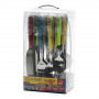 SET 24 POSATE IN ACCIAIO INOX SERVIZIO DA TAVOLA PER 6 PERSONE COLOR MIX