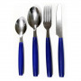 SET 24 POSATE IN ACCIAIO INOX SERVIZIO DA TAVOLA PER 6 PERSONE BLU