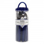 SET 24 POSATE IN ACCIAIO INOX SERVIZIO DA TAVOLA PER 6 PERSONE BLU