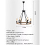 LAMPADARIO ROTONDO RUSTICO IN CANAPA E METALLO PORTALAMPADA E27 INDUSTRIALE A20
