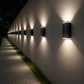 APPLIQUE LED PANNELLO SOLARE SEGNAPASSI LUCE BIANCA CALDA NATURALE LAMPADA 3 CCT