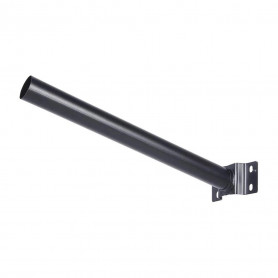 STAFFA SUPPORTO PER FARO LED E LAMPIONE STRADALE PALO DA PARETE IN METALLO NERO