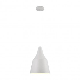 LAMPADARIO A SOSPENSIONE PARALUME A CUPOLA PORTALAMPADA E27 MODERNO BIANCO