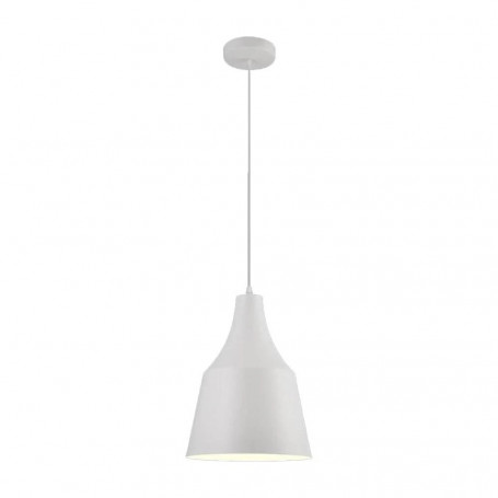 LAMPADARIO A SOSPENSIONE PARALUME A CUPOLA PORTALAMPADA E27 MODERNO BIANCO