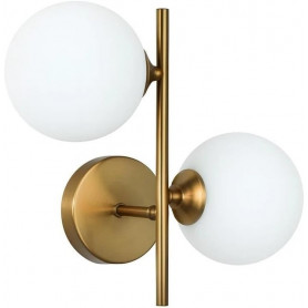 APPLIQUE A PARETE DUE SFERE IN PVC SFERA G9 LAMPADA IN METALLO BRONZO AQ42
