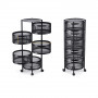CARRELLO IN METALLO 5 RIPIANI GIRA 360  CESTO PORTA FRUTTA VERDURA 4 RUOTE 90 CM