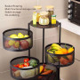 CARRELLO IN METALLO 5 RIPIANI GIRA 360  CESTO PORTA FRUTTA VERDURA 4 RUOTE 90 CM