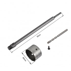 FRESA A TAZZA 95 MM ASTA PROLUNGA 50 CM PER TRAPANO ATTACCO SDS PLUS