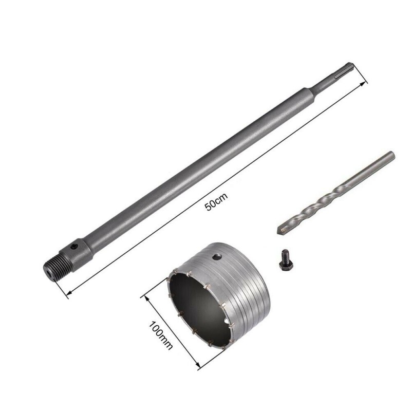 OXFORD - Fresa Per Muro A Tazza 40 Mm Asta Prolunga 50 Cm Per Trapano - Foto 9