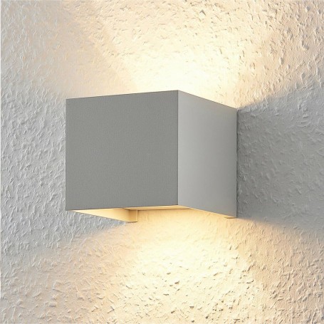 APPLIQUE DA PARETE ESTERNO FARETTO LED LUCE NATURALE 4000K 12 W IP65 ES46 GRIGIO