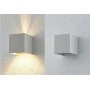 APPLIQUE DA PARETE ESTERNO FARETTO LED LUCE NATURALE 4000K 12 W IP65 ES46 GRIGIO