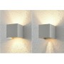 APPLIQUE DA PARETE ESTERNO FARETTO LED LUCE NATURALE 4000K 12 W IP65 ES46 GRIGIO