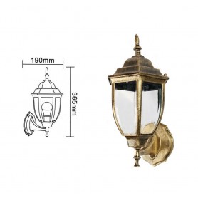 LANTERNA DA GIARDINO LAMPADA A PARETE MURO APPLIQUE PER ESTERNO STILE ANTICO